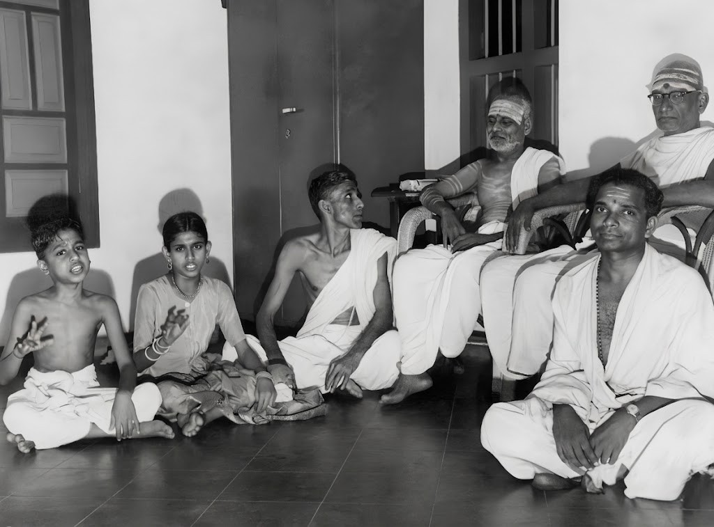 A Sankeertanam gathering — left to right: VVS, Krishnan, Bhooma, and Vinayakaram